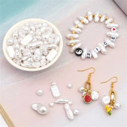 Cute Irregular Shape ABS Imitation Pearls Beads Charms for Necklace Bracelet Bead For Jewelri Makeing