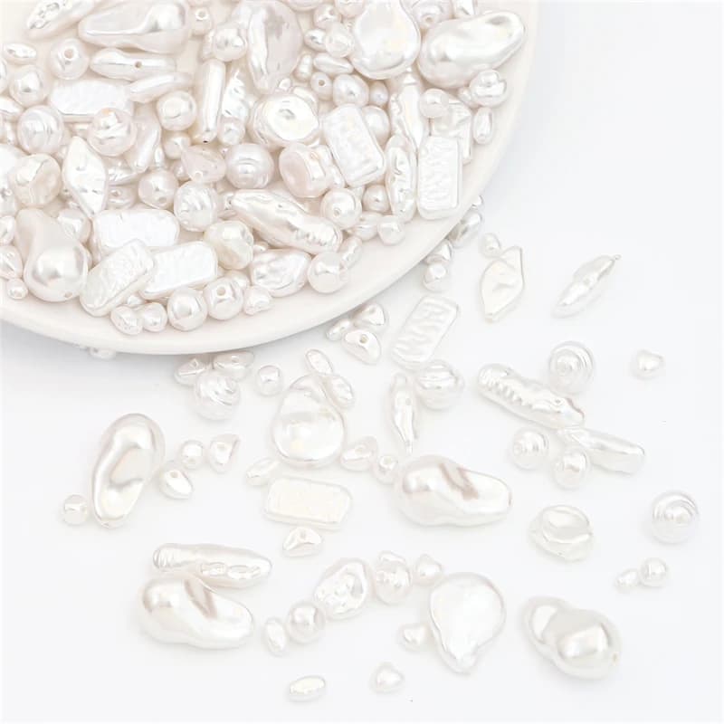 Cute Irregular Shape ABS Imitation Pearls Beads Charms for Necklace Bracelet Bead For Jewelri Makeing
