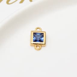 1pcs Diy Jewelry Accessories Copper Inlaid Zircon Square Geometry Double Pendant Earrings Bracelet Material Handmade Charms