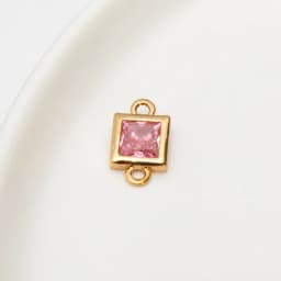 1pcs Diy Jewelry Accessories Copper Inlaid Zircon Square Geometry Double Pendant Earrings Bracelet Material Handmade Charms