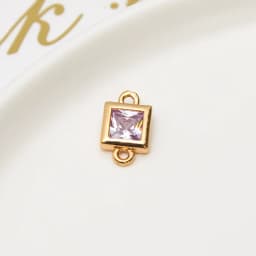 1pcs Diy Jewelry Accessories Copper Inlaid Zircon Square Geometry Double Pendant Earrings Bracelet Material Handmade Charms