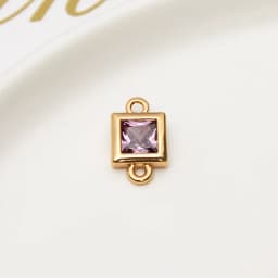 1pcs Diy Jewelry Accessories Copper Inlaid Zircon Square Geometry Double Pendant Earrings Bracelet Material Handmade Charms