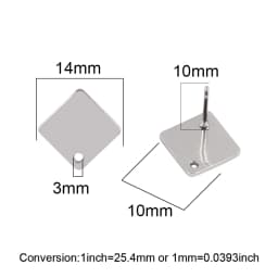 20pcs/lot 316 Stainless Steel Earring Star Geometric Earrings Stud Earring Posts Connector For DIY Jewelry Making Supplies Pins