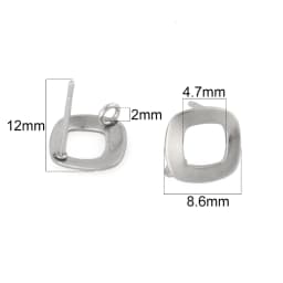 20pcs/lot 316 Stainless Steel Earring Star Geometric Earrings Stud Earring Posts Connector For DIY Jewelry Making Supplies Pins