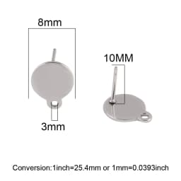20pcs/lot 316 Stainless Steel Earring Star Geometric Earrings Stud Earring Posts Connector For DIY Jewelry Making Supplies Pins