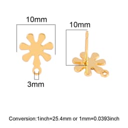 20pcs/lot 316 Stainless Steel Earring Star Geometric Earrings Stud Earring Posts Connector For DIY Jewelry Making Supplies Pins