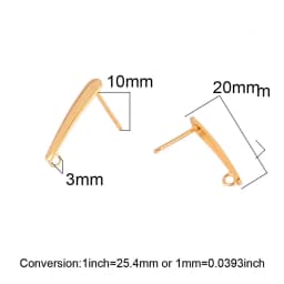 20pcs/lot 316 Stainless Steel Earring Star Geometric Earrings Stud Earring Posts Connector For DIY Jewelry Making Supplies Pins