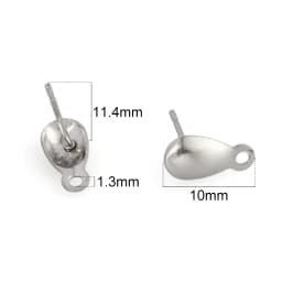 20pcs/lot 316 Stainless Steel Earring Star Geometric Earrings Stud Earring Posts Connector For DIY Jewelry Making Supplies Pins