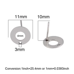 20pcs/lot 316 Stainless Steel Earring Star Geometric Earrings Stud Earring Posts Connector For DIY Jewelry Making Supplies Pins