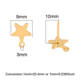 20pcs/lot 316 Stainless Steel Earring Star Geometric Earrings Stud Earring Posts Connector For DIY Jewelry Making Supplies Pins