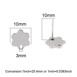 20pcs/lot 316 Stainless Steel Earring Star Geometric Earrings Stud Earring Posts Connector For DIY Jewelry Making Supplies Pins