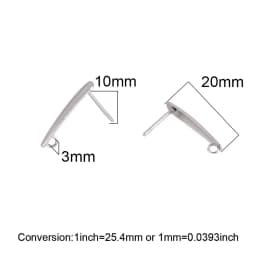 20pcs/lot 316 Stainless Steel Earring Star Geometric Earrings Stud Earring Posts Connector For DIY Jewelry Making Supplies Pins