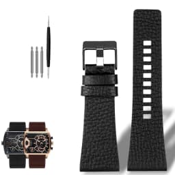 26MM 28MM 30MM 32MM For Diesel Watchbands Men's Wrist Large Size Watch Bands POlice Black Brown Genuine Calf Hide Leather Strap