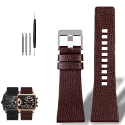 26MM 28MM 30MM 32MM For Diesel Watchbands Men's Wrist Large Size Watch Bands POlice Black Brown Genuine Calf Hide Leather Strap
