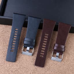 26MM 28MM 30MM 32MM For Diesel Watchbands Men's Wrist Large Size Watch Bands POlice Black Brown Genuine Calf Hide Leather Strap