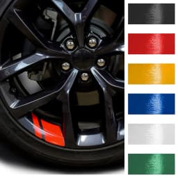 6Pcs Reflective Car Wheel Rim Vinyl Stickers Hash Mark Stripe Racing Wheel Hub Decals for Size 18" - 21" decorative sticker
