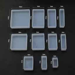 JCD Cuboid Cube Resin Mold Crystal Epoxy Silicone Mold Diy Candle Mold Square Rectangular Casting Tools Accessories
