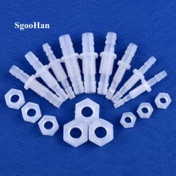 5~200Pcs M6~M10 Thread Hex Nut To 3~8mm PP Pagoda Direct Connectors Aquarium Tank Air Pump Adapter Irrigation System Hose Joints