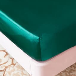 Satin Rayon Fitted Sheet Solid Color Mattress Cover With Elastic Band Bed Sheet High-End Home Hotel Bedding Fit Sheet