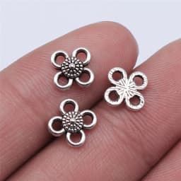 WYSIWYG 40pcs 8x8mm 3 Colors Trendy Flower Connector Charms For Jewelry Making DIY Jewelry Findings