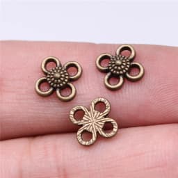 WYSIWYG 40pcs 8x8mm 3 Colors Trendy Flower Connector Charms For Jewelry Making DIY Jewelry Findings