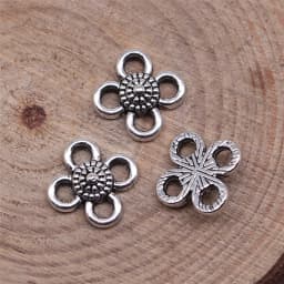 WYSIWYG 40pcs 8x8mm 3 Colors Trendy Flower Connector Charms For Jewelry Making DIY Jewelry Findings