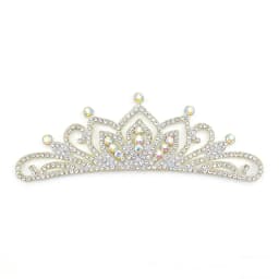 13*4CM Princess Rhinestone White Crown Applique For Craft Wedding Clothing Decor Patch DIY Headwear Hair Clip Accessories