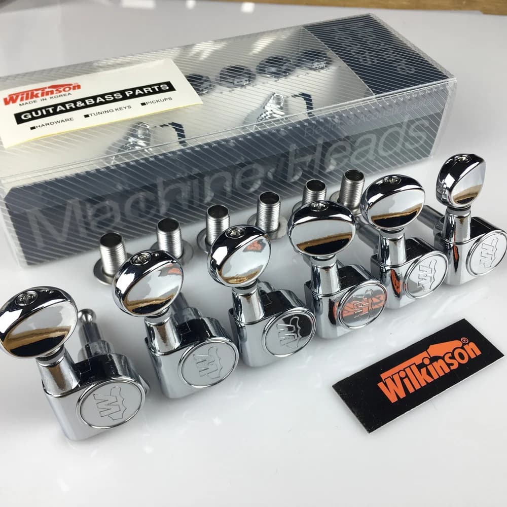 NEW Wilkinson WJN-05 Electric Guitar Machine Heads Tuners Mini Oval Tuner for ST TL Chrome Silver Tuning Pegs