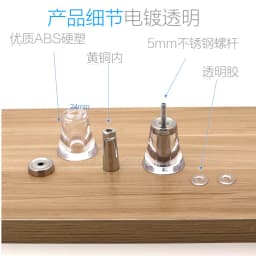 Shower room handle toilet push pull glass door handle push door handle plastic transparent glass single hole handle