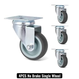NAIERDI 4/8/12/16PCS TPR Soft Rubber Furniture Wheels 2 inch Casters Heavy Duty Swivel Wheels for Platform Trolley Furniture