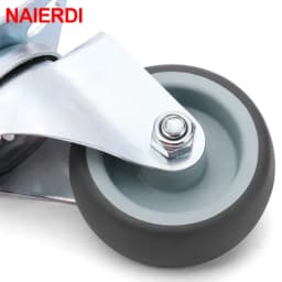 NAIERDI 4/8/12/16PCS TPR Soft Rubber Furniture Wheels 2 inch Casters Heavy Duty Swivel Wheels for Platform Trolley Furniture