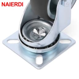 NAIERDI 4/8/12/16PCS TPR Soft Rubber Furniture Wheels 2 inch Casters Heavy Duty Swivel Wheels for Platform Trolley Furniture