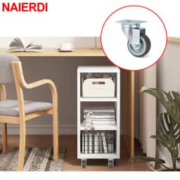 NAIERDI 4/8/12/16PCS TPR Soft Rubber Furniture Wheels 2 inch Casters Heavy Duty Swivel Wheels for Platform Trolley Furniture