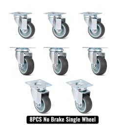 NAIERDI 4/8/12/16PCS TPR Soft Rubber Furniture Wheels 2 inch Casters Heavy Duty Swivel Wheels for Platform Trolley Furniture