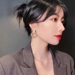 2025 New High Sense Opal Circle Pendant Dangle Earrings Fashion Party Luxury Accessories Sexy Korean Girl‘s Jewelry For Woman