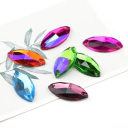 All Size All Color Sew on Rhinestone Ab Glass Rhinestone 3223 Navette Sew on Stone Horse Eye Crystal For Wedding Dress Button