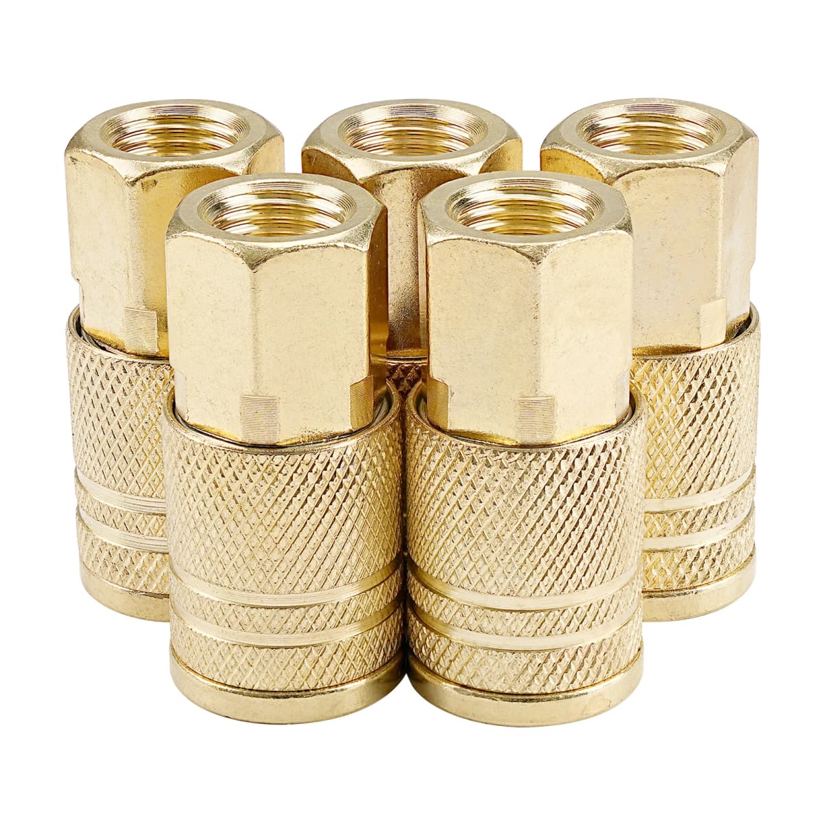 Solid Brass 1/4" NPT Pneumatic Fitting Air Line Quick Coupling Connector Coupler Adapter For Air Compressor 1Pcs/2Pcs/5Pcs/10Pcs