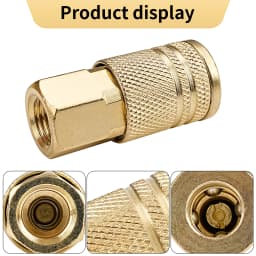Solid Brass 1/4" NPT Pneumatic Fitting Air Line Quick Coupling Connector Coupler Adapter For Air Compressor 1Pcs/2Pcs/5Pcs/10Pcs