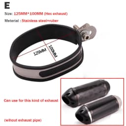 Motorcycle Exhaust Muffler Escape Clamp Carbon Fiber Hanger Bracket 90mm 100mm 120mm for Yoshimura for akrapovics for SC for TBR