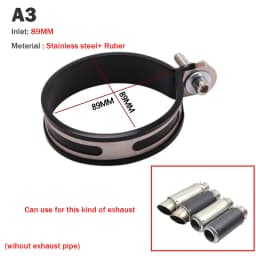 Motorcycle Exhaust Muffler Escape Clamp Carbon Fiber Hanger Bracket 90mm 100mm 120mm for Yoshimura for akrapovics for SC for TBR