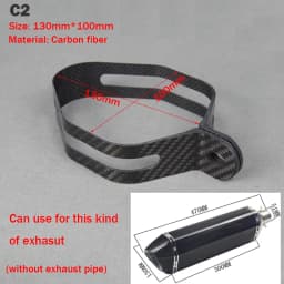 Motorcycle Exhaust Muffler Escape Clamp Carbon Fiber Hanger Bracket 90mm 100mm 120mm for Yoshimura for akrapovics for SC for TBR