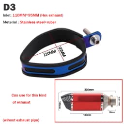 Motorcycle Exhaust Muffler Escape Clamp Carbon Fiber Hanger Bracket 90mm 100mm 120mm for Yoshimura for akrapovics for SC for TBR