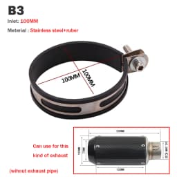 Motorcycle Exhaust Muffler Escape Clamp Carbon Fiber Hanger Bracket 90mm 100mm 120mm for Yoshimura for akrapovics for SC for TBR