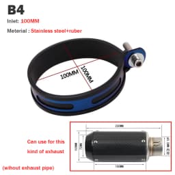 Motorcycle Exhaust Muffler Escape Clamp Carbon Fiber Hanger Bracket 90mm 100mm 120mm for Yoshimura for akrapovics for SC for TBR
