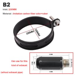 Motorcycle Exhaust Muffler Escape Clamp Carbon Fiber Hanger Bracket 90mm 100mm 120mm for Yoshimura for akrapovics for SC for TBR