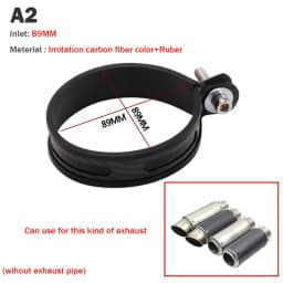Motorcycle Exhaust Muffler Escape Clamp Carbon Fiber Hanger Bracket 90mm 100mm 120mm for Yoshimura for akrapovics for SC for TBR
