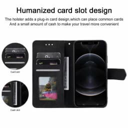 Matte Leather Case For Apple iPhone 11 12 13 14 15 16 17 Pro Max Air 17e 16e Mini XR X 8 7 Plus SE 2020 2022 SE3 Flip Case Cover