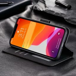 Matte Leather Case For Apple iPhone 11 12 13 14 15 16 17 Pro Max Air 17e 16e Mini XR X 8 7 Plus SE 2020 2022 SE3 Flip Case Cover