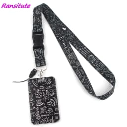 Ransitute R1593 Equation Music Fashion Buckle Lanyard Bus ID Name Work Card Badge Holder For Nurse Doctor Student Accessories