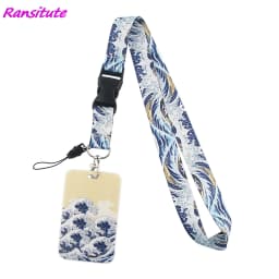 Ransitute R1593 Equation Music Fashion Buckle Lanyard Bus ID Name Work Card Badge Holder For Nurse Doctor Student Accessories